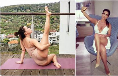 Ni hladnoća joj ne smeta: Nives vježbala jogu u bodiju na terasi