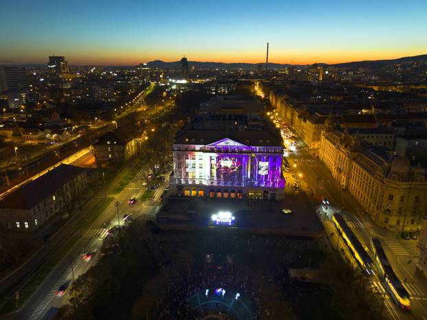 Pogled iz zraka na Festival svjetla 