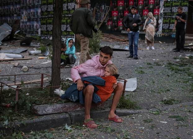 Russian drone and missile strike in Kyiv