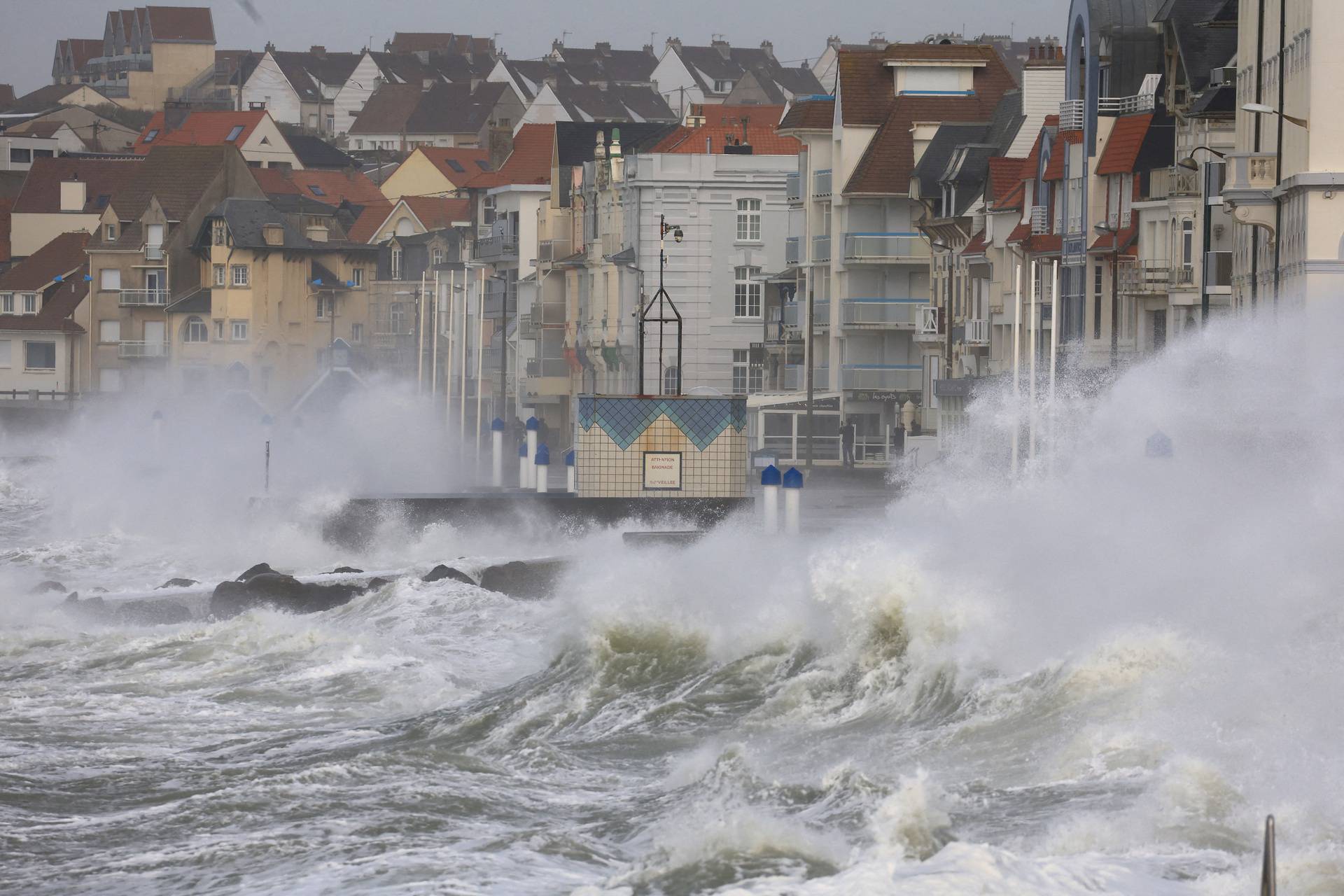 Storm Eunice in Wimereux