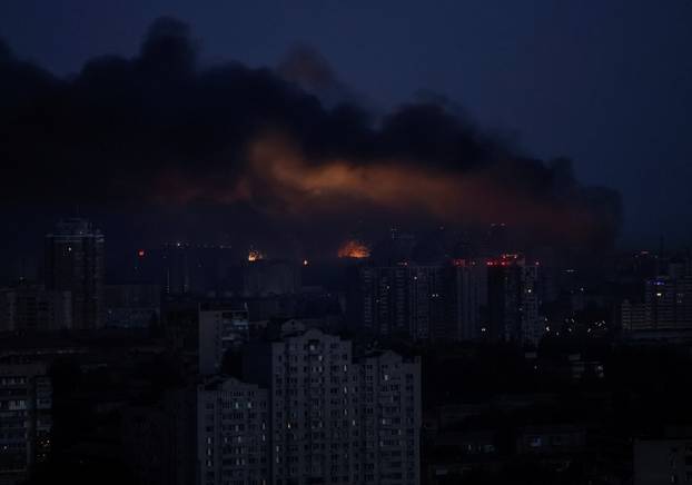 Russian drone and missile strike in Kyiv