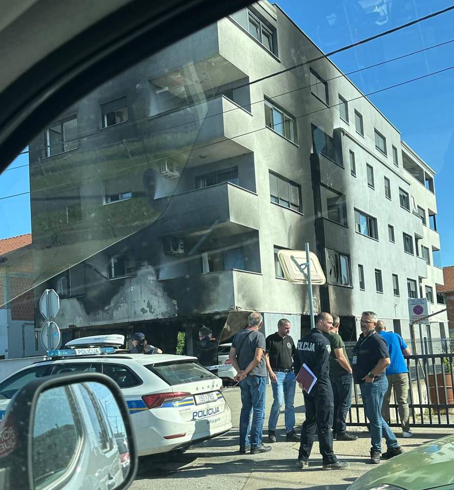 VIDEO Lamborghini gorio u Velikoj Gorici. Oštećena i zgrada