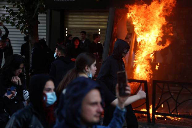 Albanian students hold anti-government protest
