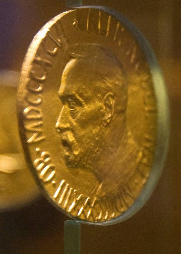 FILE PHOTO: A Nobel Peace Prize medal is seen in an exhibition at the Nobel Peace Centre in Oslo