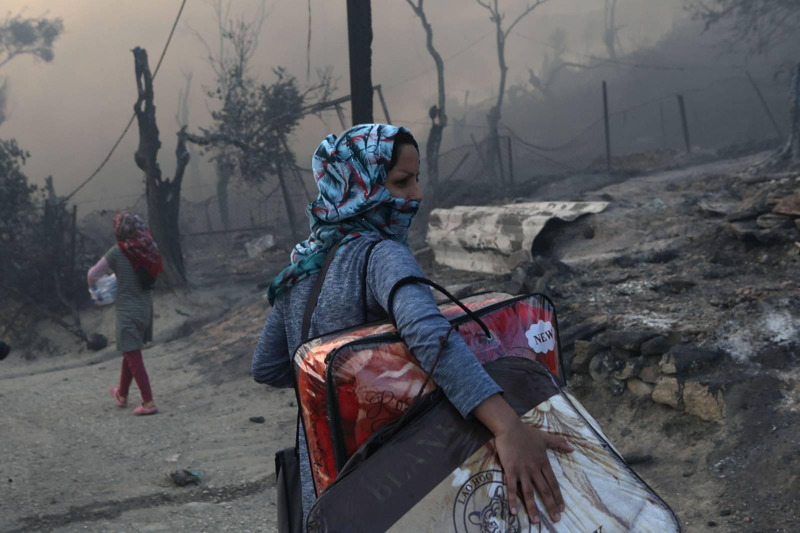 Fire breaks out at Greece's overcrowded Moria refugee camp