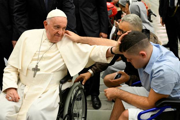 FILE PHOTO: Pope Francis holds weekly general audience at the Vatican