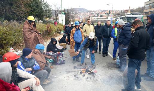 FOTO Rudari u Sarajevu drugi dan prosvjeduju pred Vladom