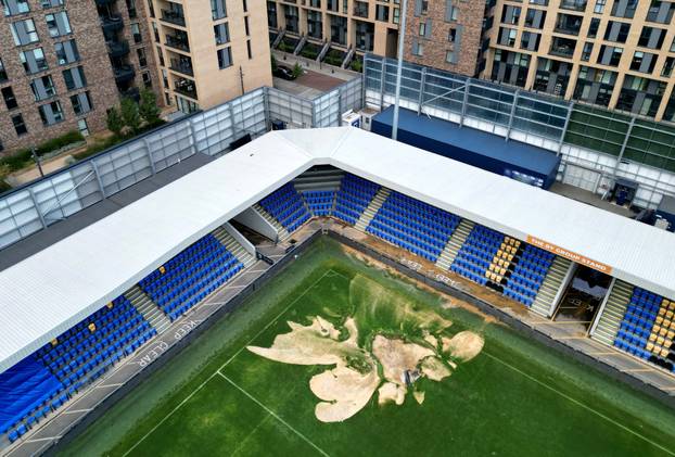 Sink hole appears at AFC Wimbledon football ground