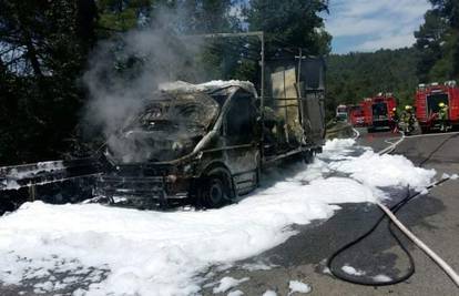 Kamion izgorio kod Poreča: Zapalio se zbog tehničkog kvara