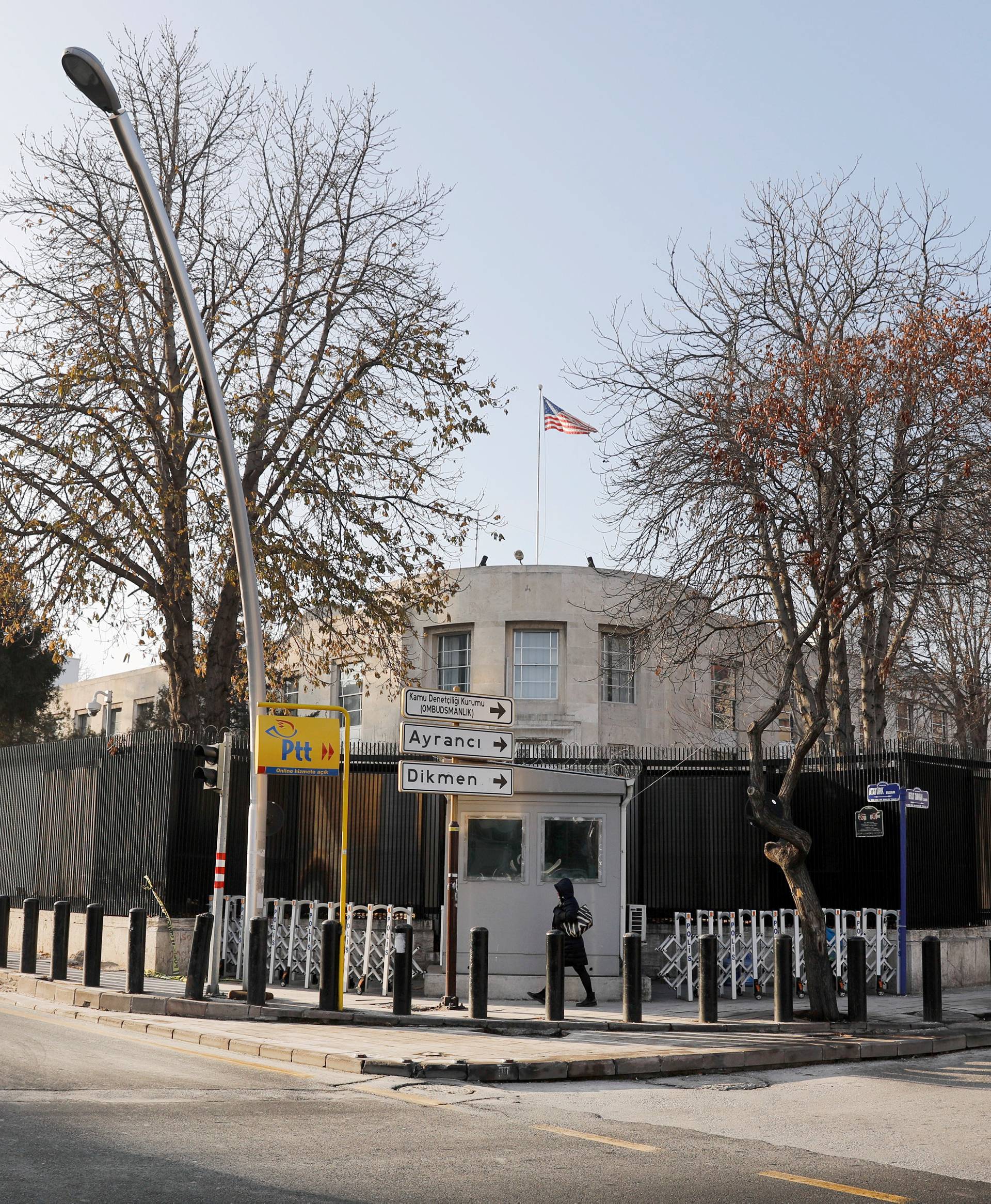 FILE PHOTO: General view of the U.S. Embassy in Ankara