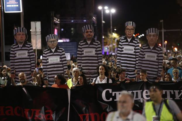 Beograd: Održan još jedan prosvjed Srbija protiv nasilja 