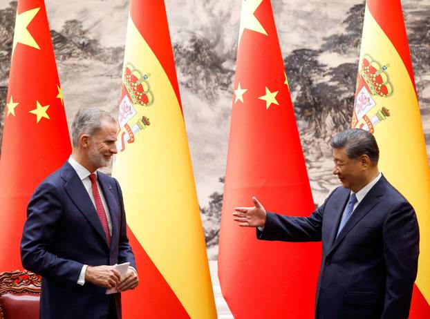 China’s President Xi Jinping meets King of Spain Felipe VI in Beijing