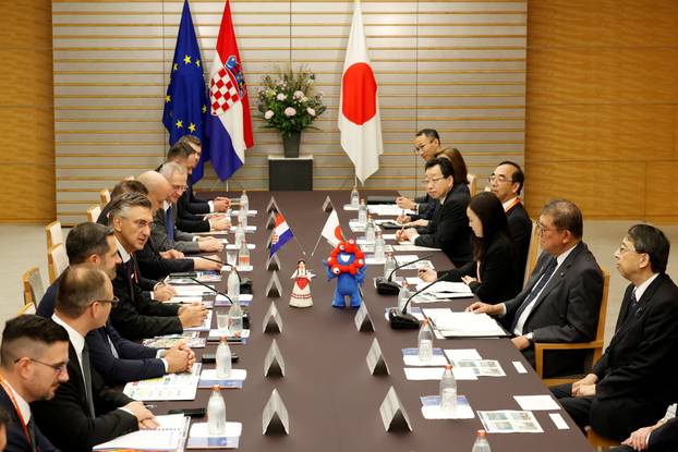 Croatian PM Plenkovic Meets Japanese PM Ishiba in Tokyo
