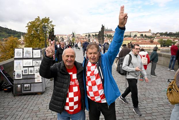 Prag: Hrvatski navijači u gradu