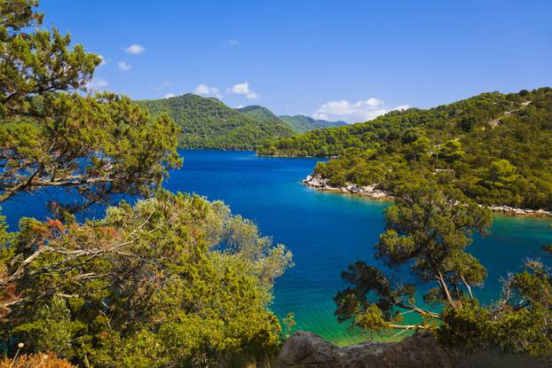 Lake at island Mljet in Croatia
