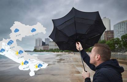 Nedjelja hladna i s kišom koja se može smrzavati na tlu, na Jadranu će puhati i olujna bura