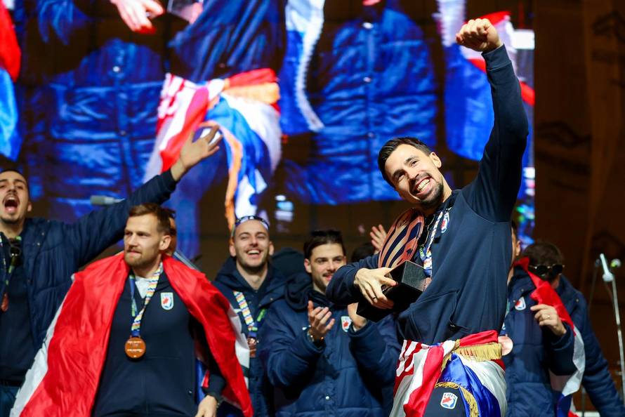 Zagreb: Svečani doček rukometnih reprezentativaca nakon osvojene bronce na Europskom prvenstvu