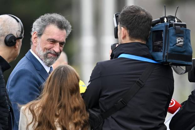 Zagreb: Okupljanje uzvanika uoči 20. Općeg sabora HDZ-a u KD Vatroslav Lisinski