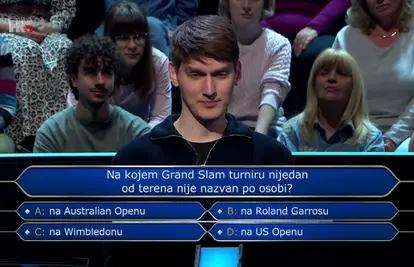 Student Matej pogriješio je na ovom pitanju u 'Milijunašu'. Znate li koji je točan odgovor?