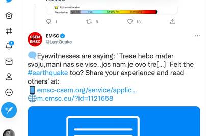 EMSC nakon novog potresa u BiH: 'Trese hebo mater svoju'