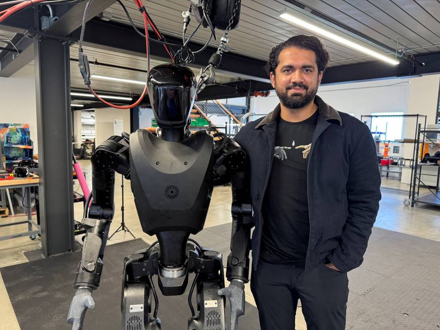 Sankaet Pathak, CEO and founder of Foundation, poses at his company's factory in San Francisco
