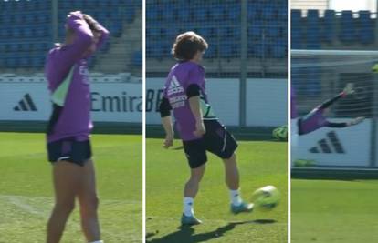 VIDEO Luka, pa kako? Modrić  zabio čudesan gol na treningu, suigrači se hvatali za glave