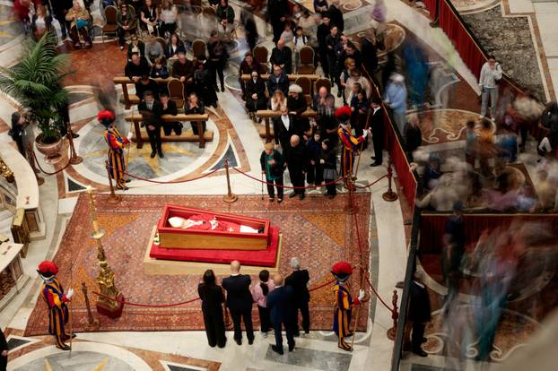 Pope Francis lies in state at St. Peter's Basilica at the Vatican