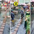 VIDEO Poplavila riječka tržnica: 'Ljudi padaju u vodu, šahtovi su začepljeni. Ovo nije normalno'