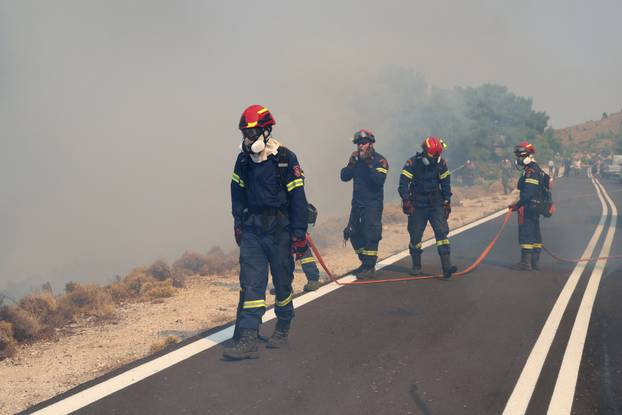 Wildfire on the island of Chios