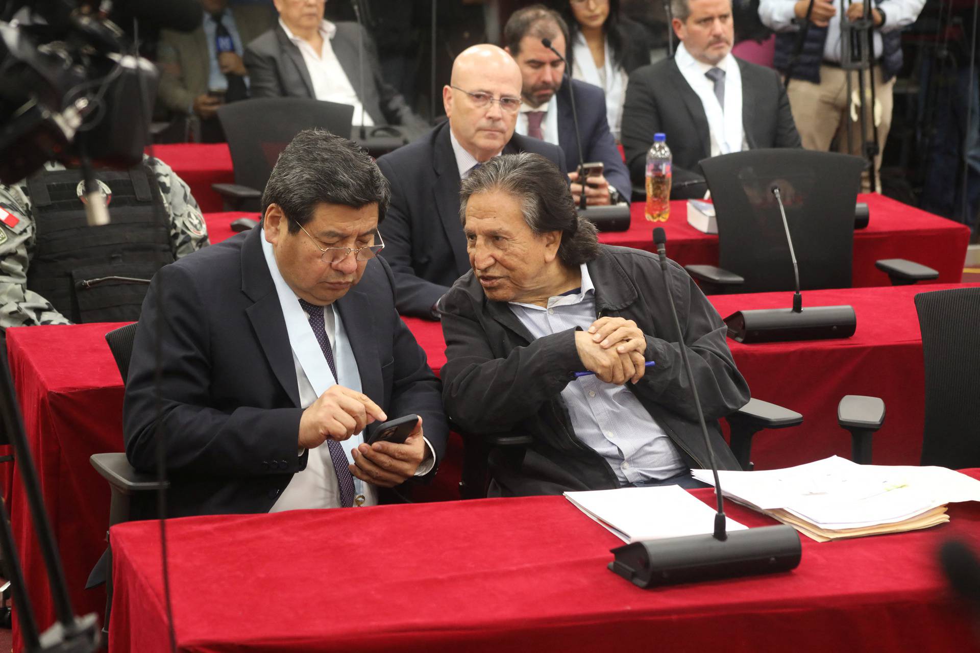 Peru's former President Alejandro Toledo appears in court in Lima