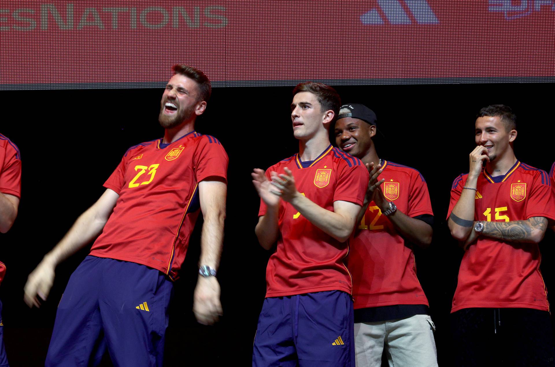 UEFA Nations League - Spain celebrate winning the UEFA Nations League