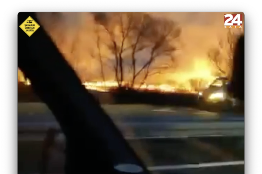 Požar kod naplatnih na autocesti A4 Goričan-Zagreb