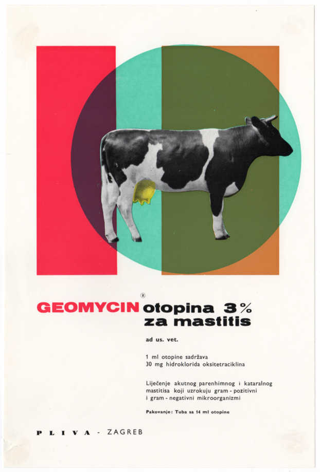 Tvornica Pliva, letak Geomycin,  1971