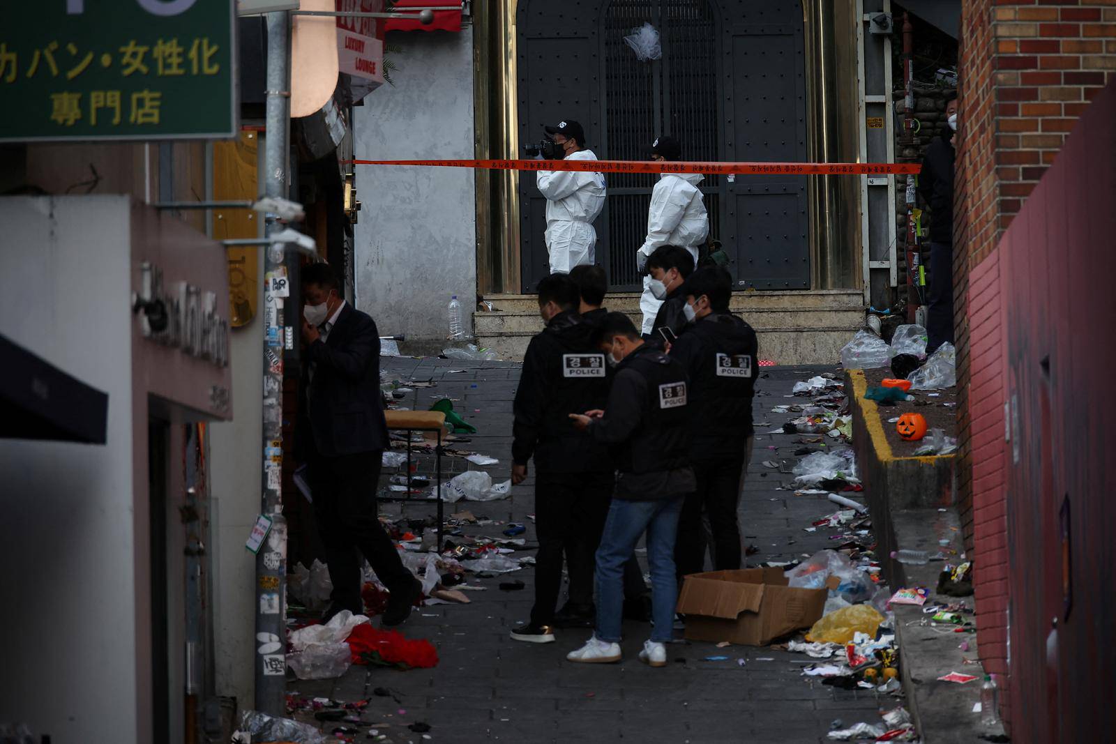 Aftermath of stampede during Halloween festival in Seoul