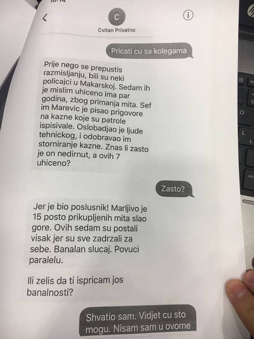 Maminjo je udario na Cvitana, tvrdi da ima njegovu prepisku