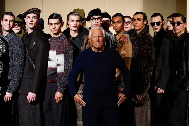 FILE PHOTO: Emporio Armani Fall-Winter 2025/2026 menswear collection during Milan Fashion Week