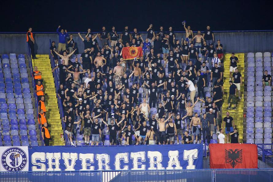Atmosfera na tribinama tijek prve utakmice 2. pretkola UEFA Lige prvaka između Dinama i Škupija
