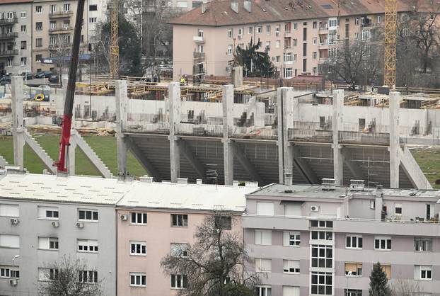 Zagreb: Pogled na stadion Kranjčevićeva