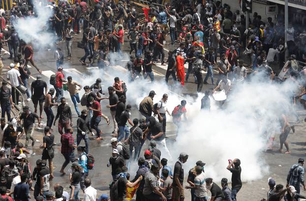 Protest demanding the resignation of President Gotabaya Rajapaksa, in Colombo