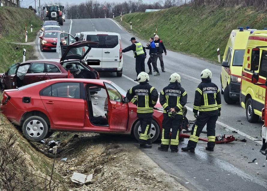 Dva auta i kombi sudarili su se kraj Koprivnice, više ozlijeđenih