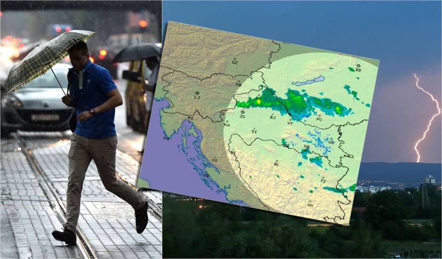 Sjever Hrvatske pogodilo jako olujno nevrijeme: Padala i tuča!