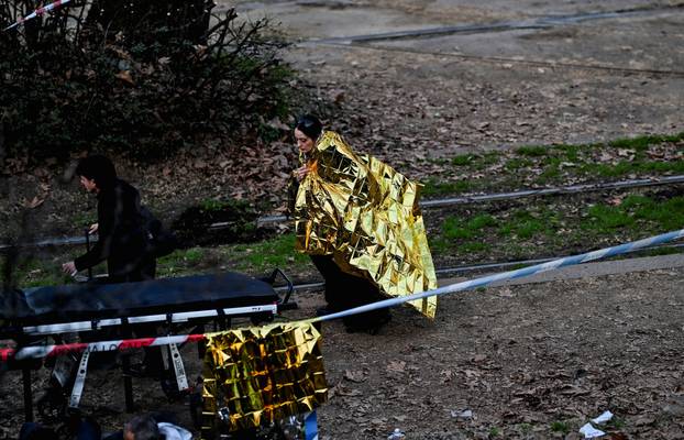 Aftermath of tram derailment in Milan