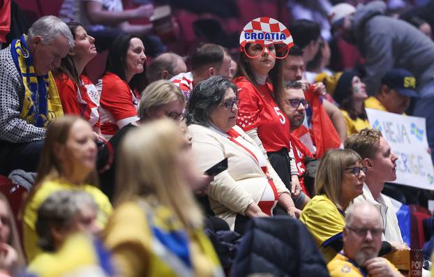 Susret Švedske i Hrvatske u prvom krugu EHF Europskog prvenstva, navijači