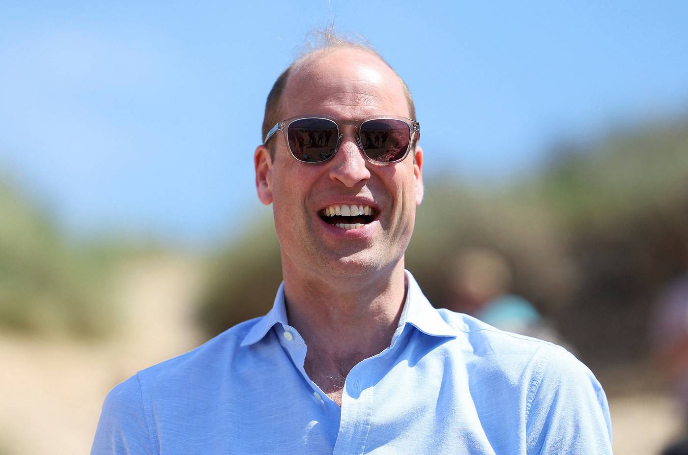 Prince William visits Fistral Beach