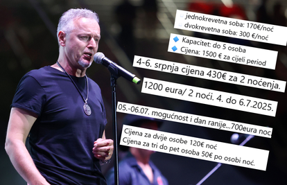 Hoćete smještaj za Thompsonov koncert u Zagrebu? Za dvije noći trebate izdvojiti 'samo' 1200 €