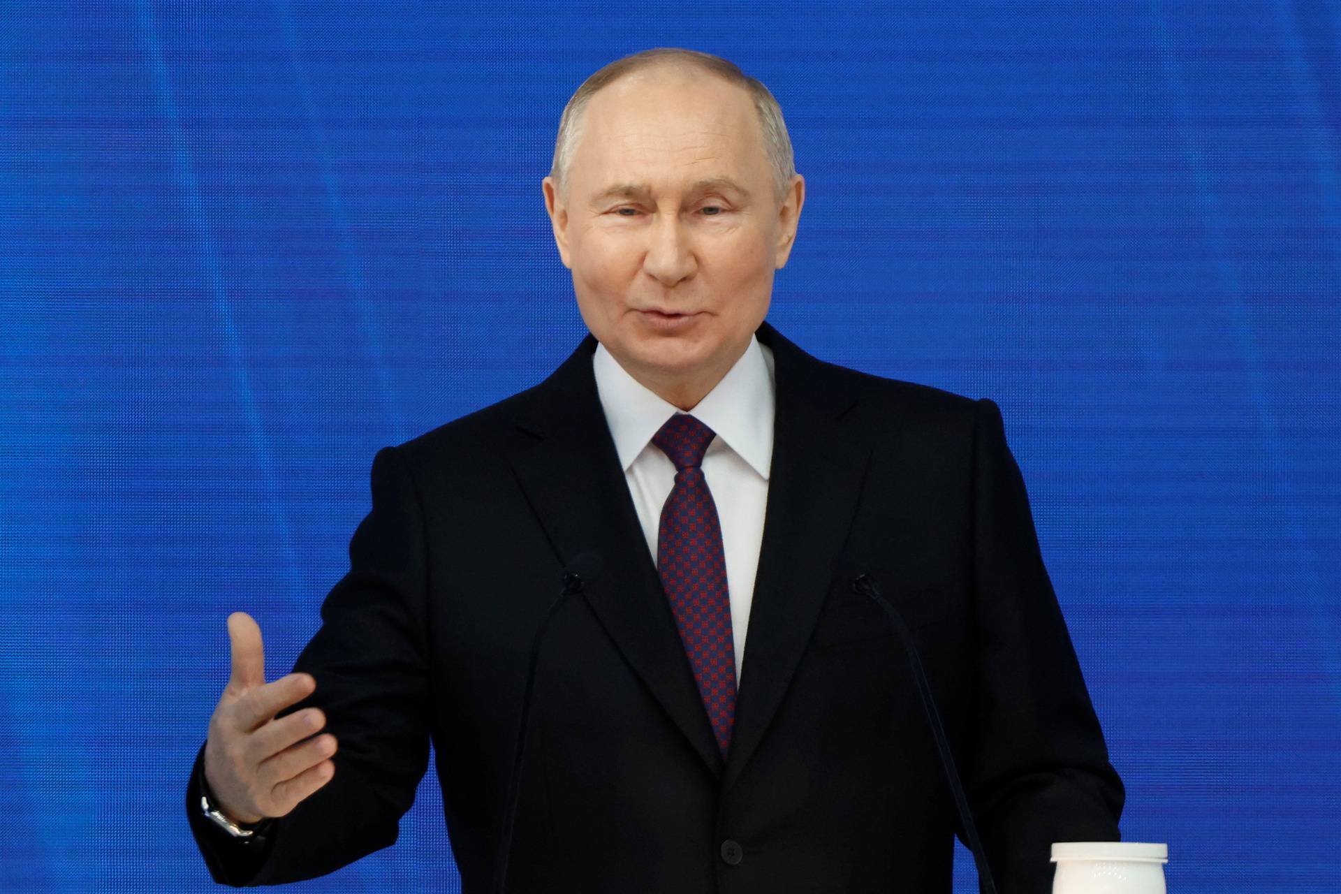 Russian President Putin addresses the Federal Assembly in Moscow