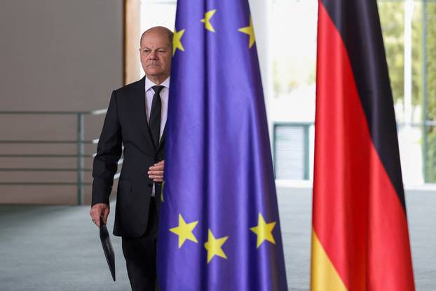 German Chancellor Scholz comments on the situation in the Middle East, in Berlin