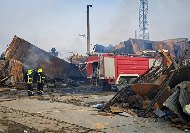 Aftermath of an air strike in Kabul