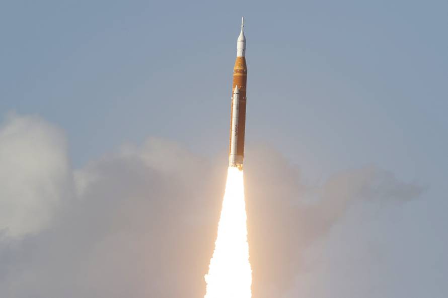 NASA's Artemis II mission to fly by the moon lifts off from the Kennedy Space Center in Cape Canaveral, Florida, U.S.