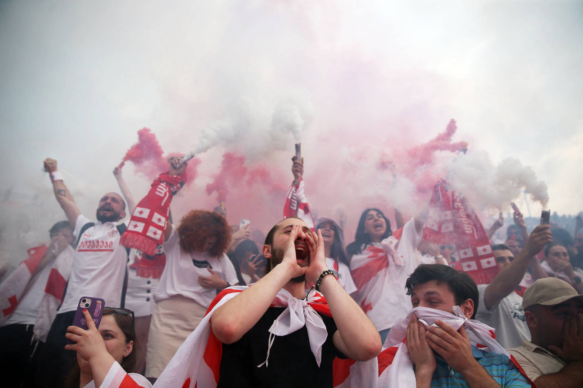 Euro 2024 - Georgia fans watch Turkey v Georgia